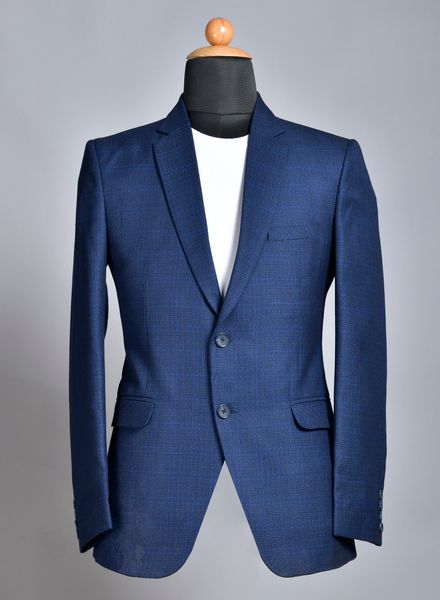 Blazer & Coats Polyester Cotton Formal Wear Regular fit Single Breasted Basic Check Regular Coat La Scoot